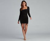 Mini-robe froncée chic de tous les jours